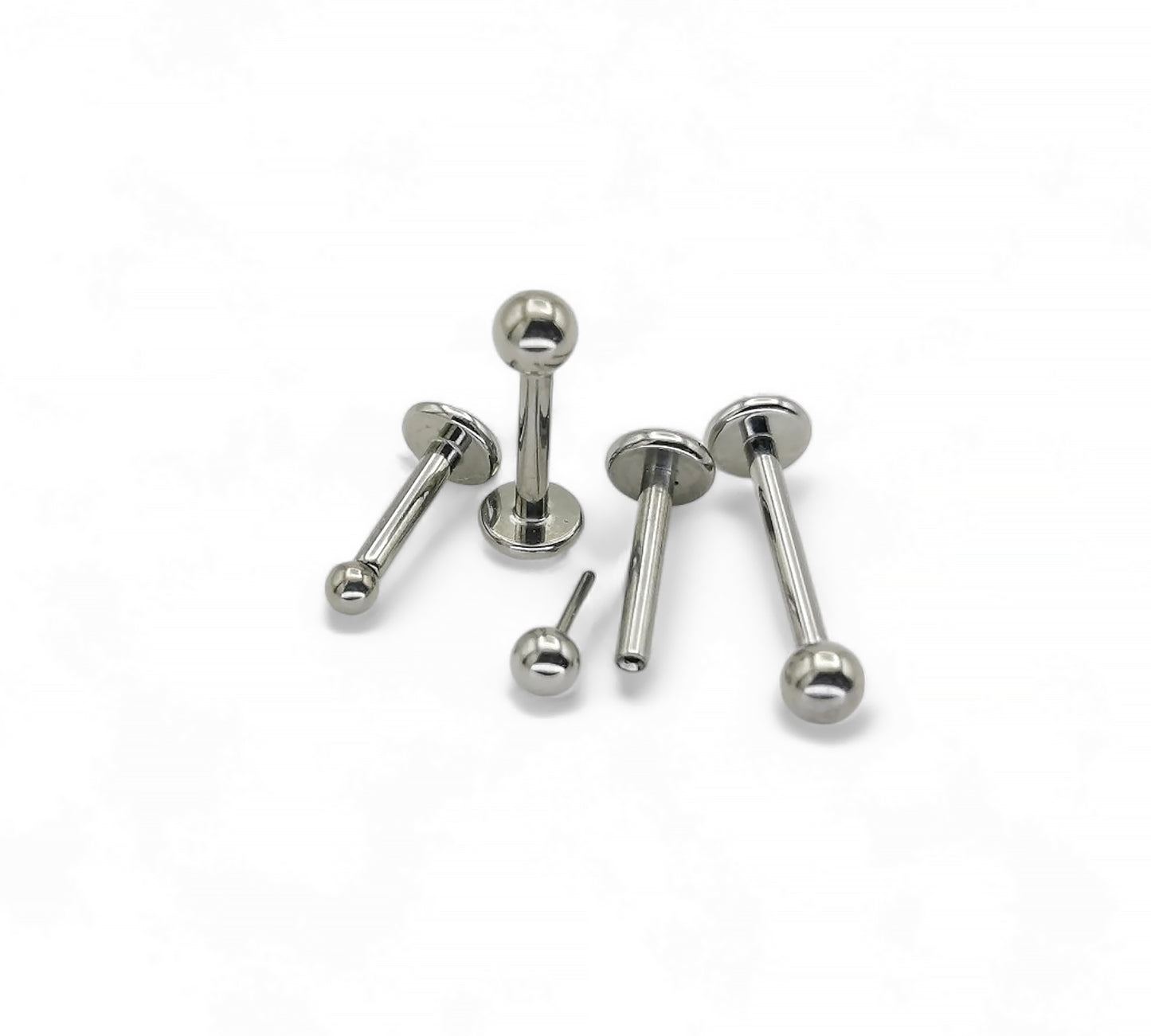 Titanium push fit mini ball stud, 1mm/18g, 6mm-9mm length