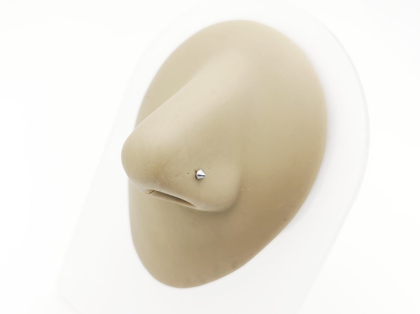Titanium spike nose stud for 1mm/18g piercings