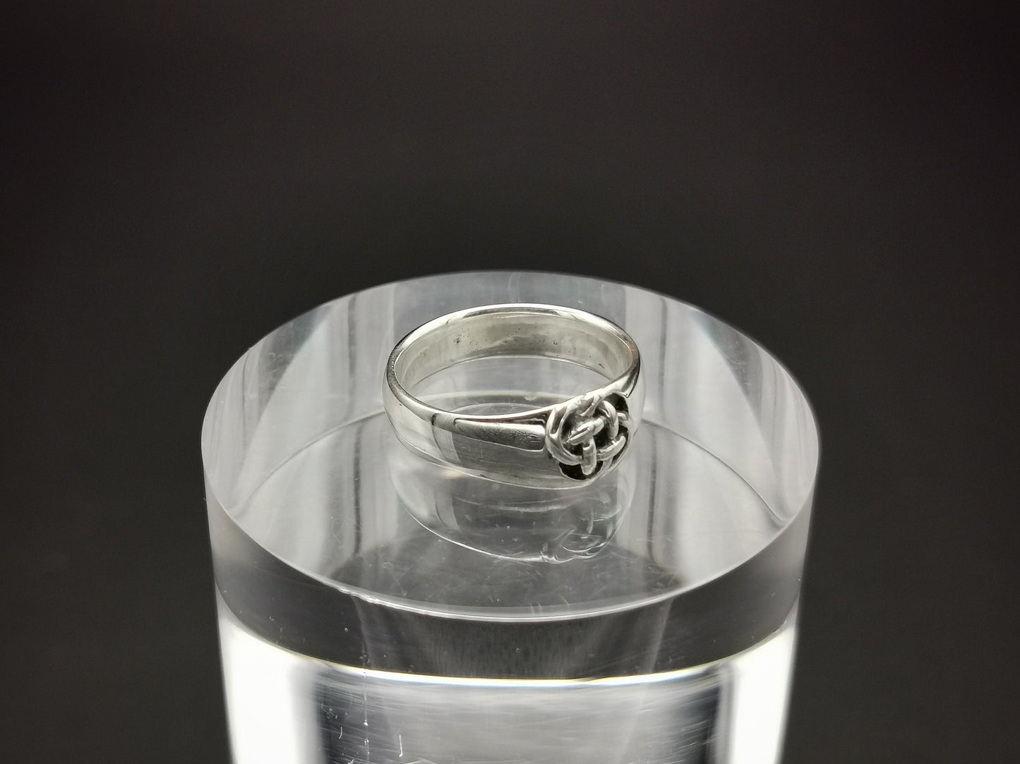 Sterling silver celtic knot ring small knot