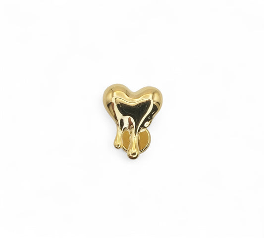 Gold Titanium Heart Stud