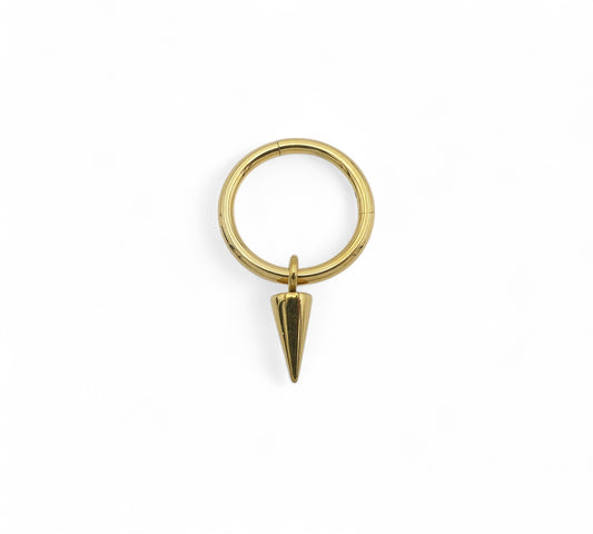 Gold Titanium Cone Charm for Clicker Rings – Lobe Piercing Accessory