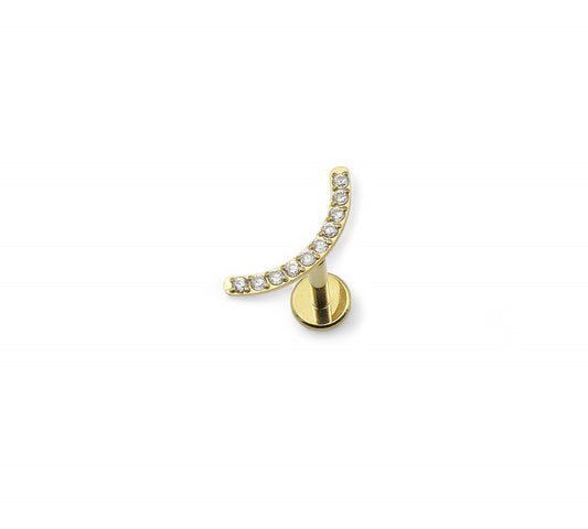 Gold Titanium Smile Studs for Helix and Hidden Helix Piercings
