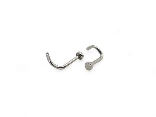 Titanium Disc Nose Stud on a white background