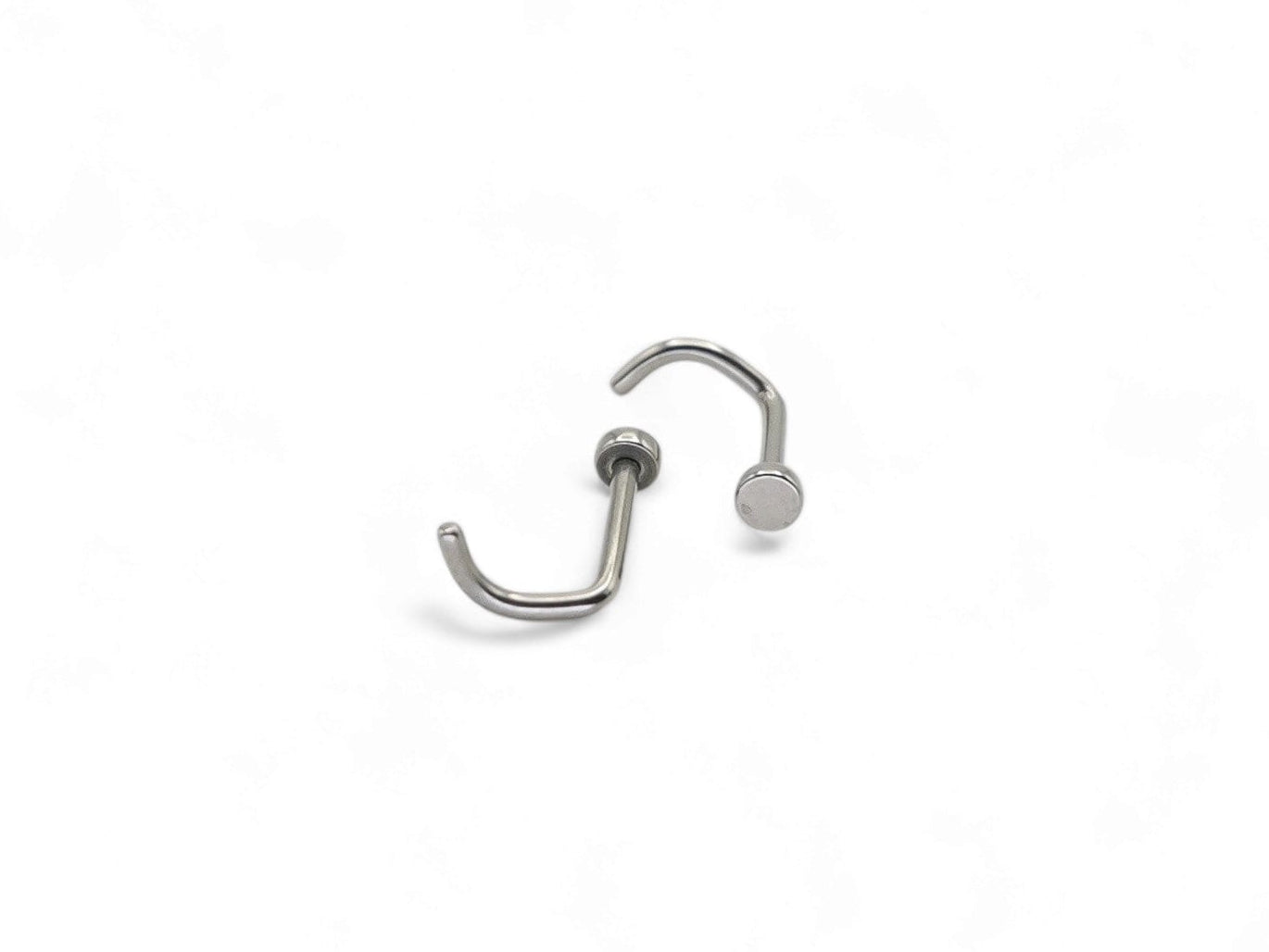 Titanium Disc Nose Stud on a white background