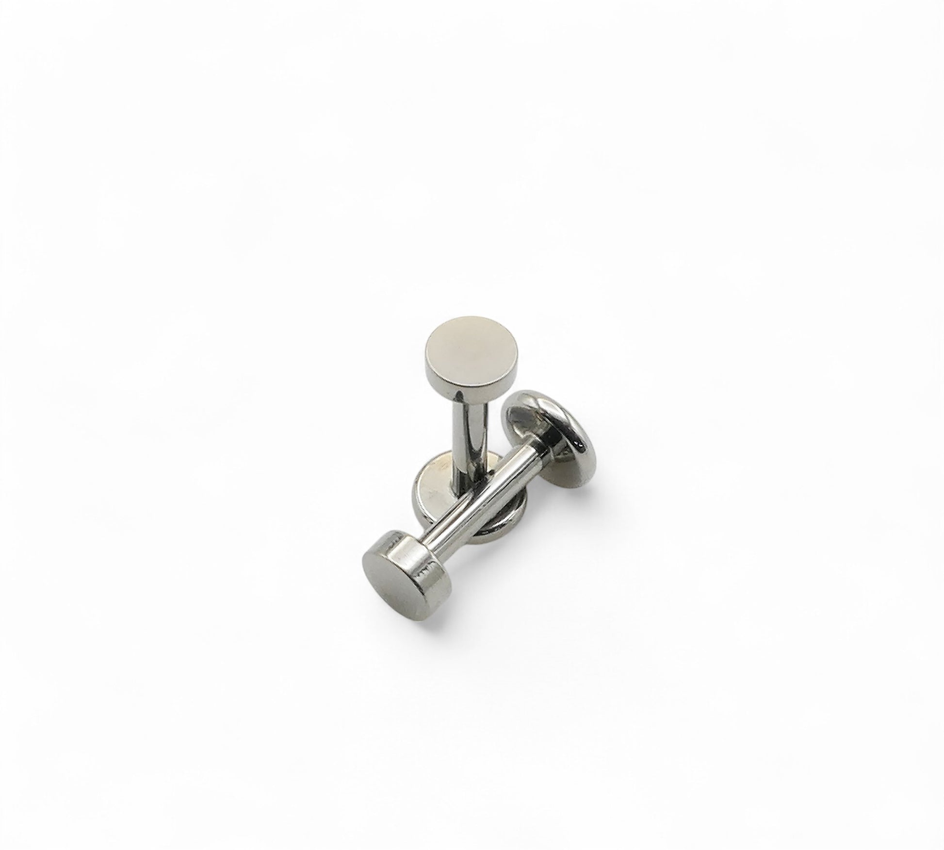 Titanium flat disc push fit stud