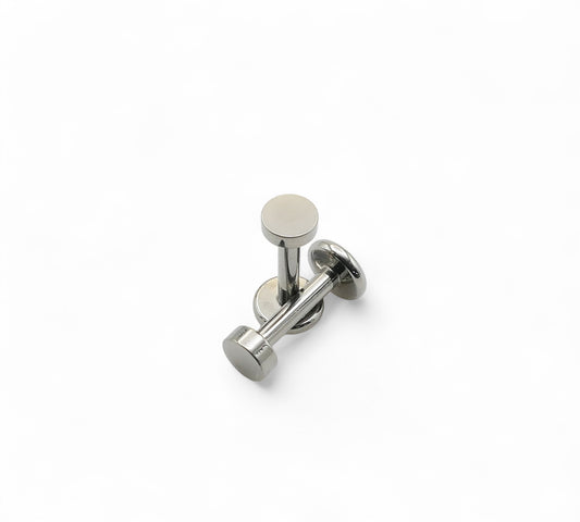 Titanium flat disc push fit stud