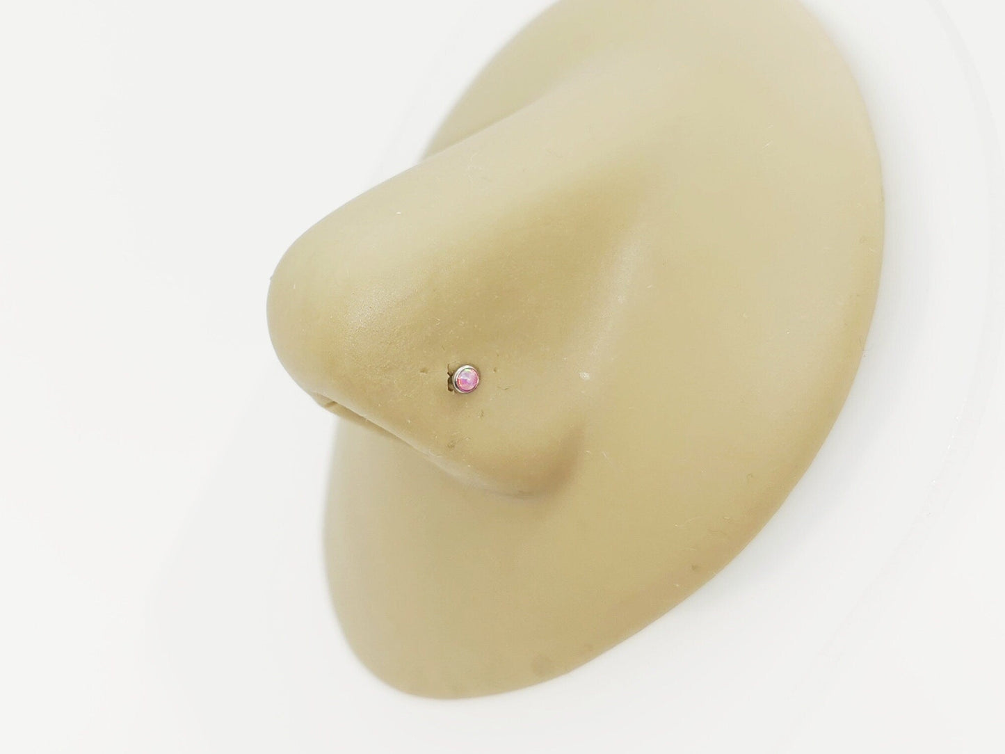 Titanium Opal Nose Stud on a white background