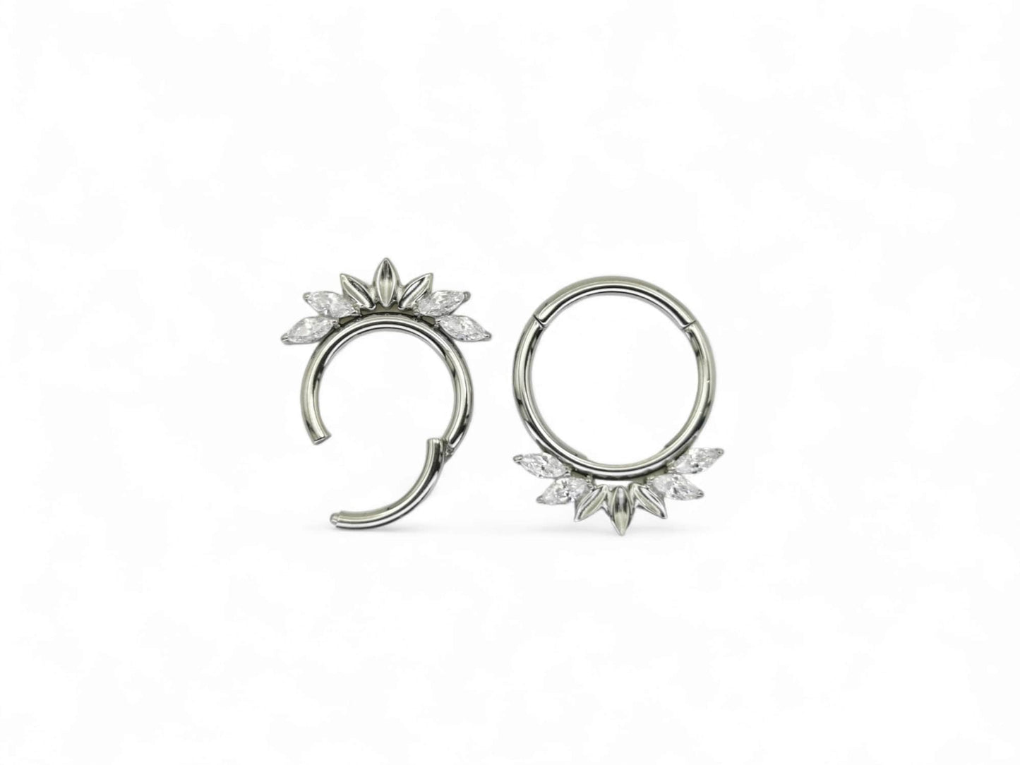Titanium fan clicker set with marquise