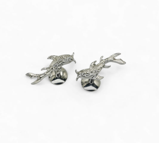 Titanium Koi Fish Stud, 1.2mm/16g x 6mm-7mm