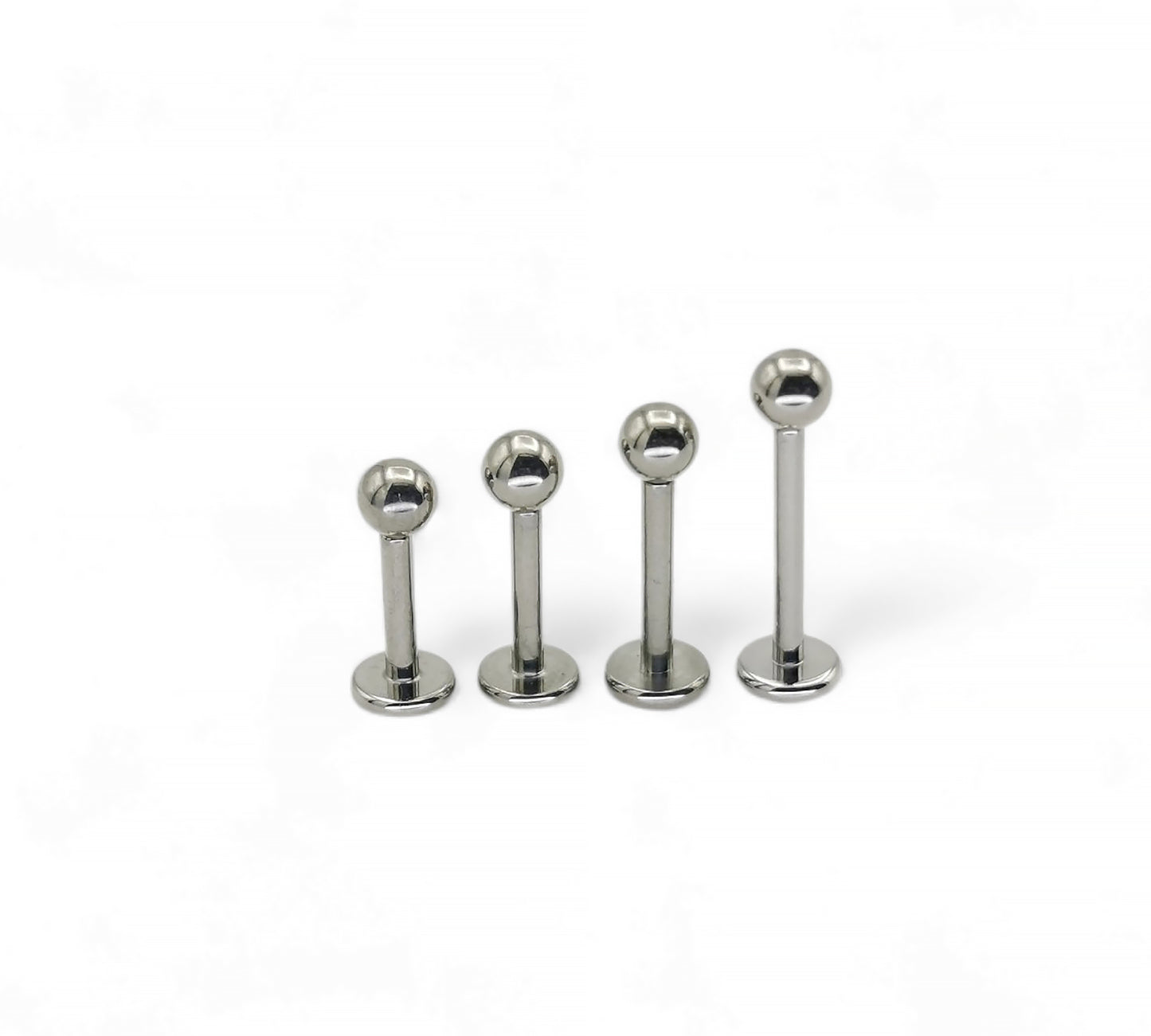 Titanium push fit ball stud, 1.2mm/16g, 6mm-9mm length