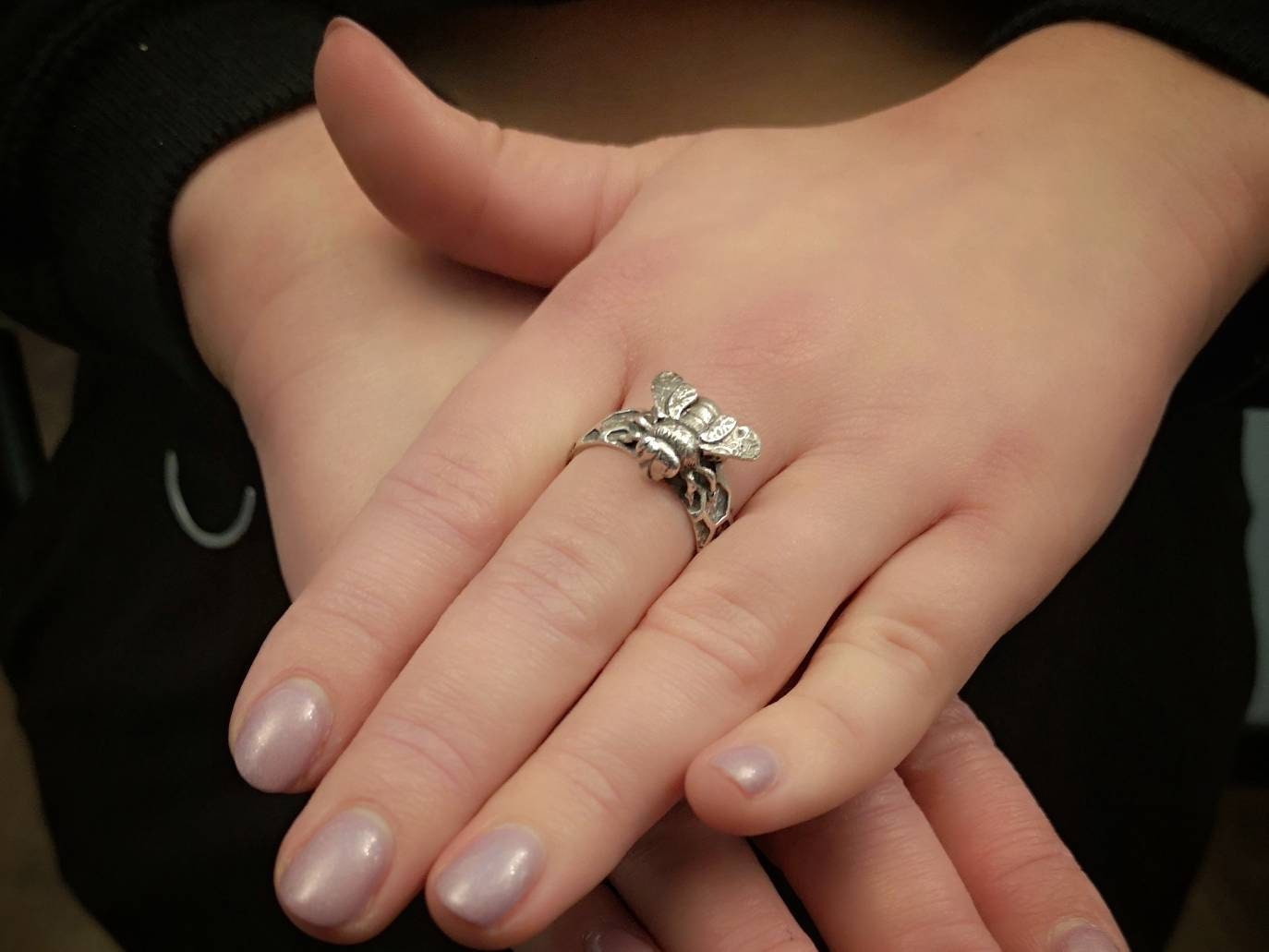 Sterling silver bee ring