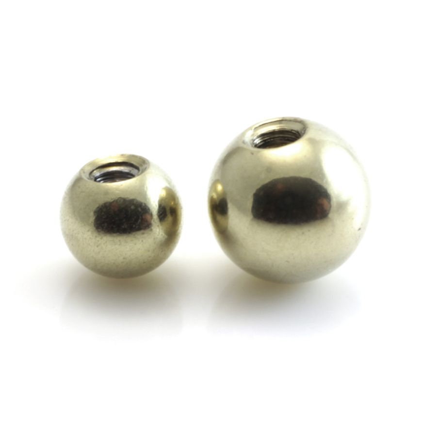 Gold titanium 4mm or 5mm ball, 1.6mm/14g