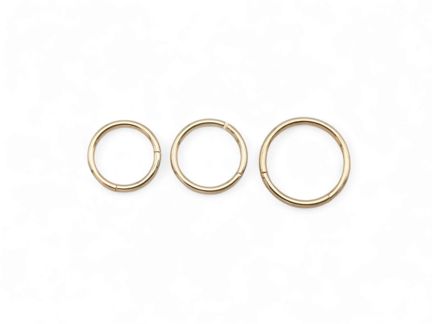 Titanium rose gold clicker ring 1.2mm/16g, 9mm-12mm diameter