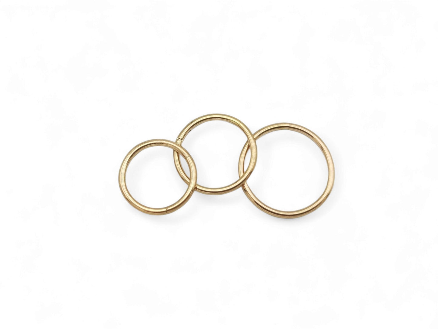 Titanium rose gold clicker ring 1.2mm/16g, 9mm-12mm diameter