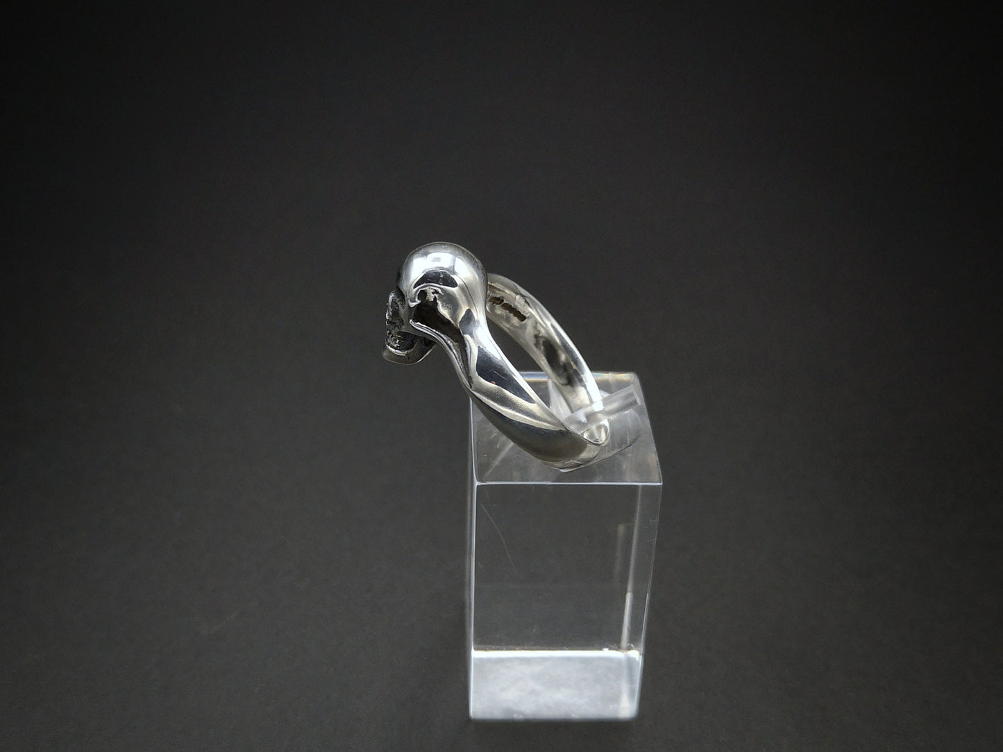 Small sterling silver skull ring