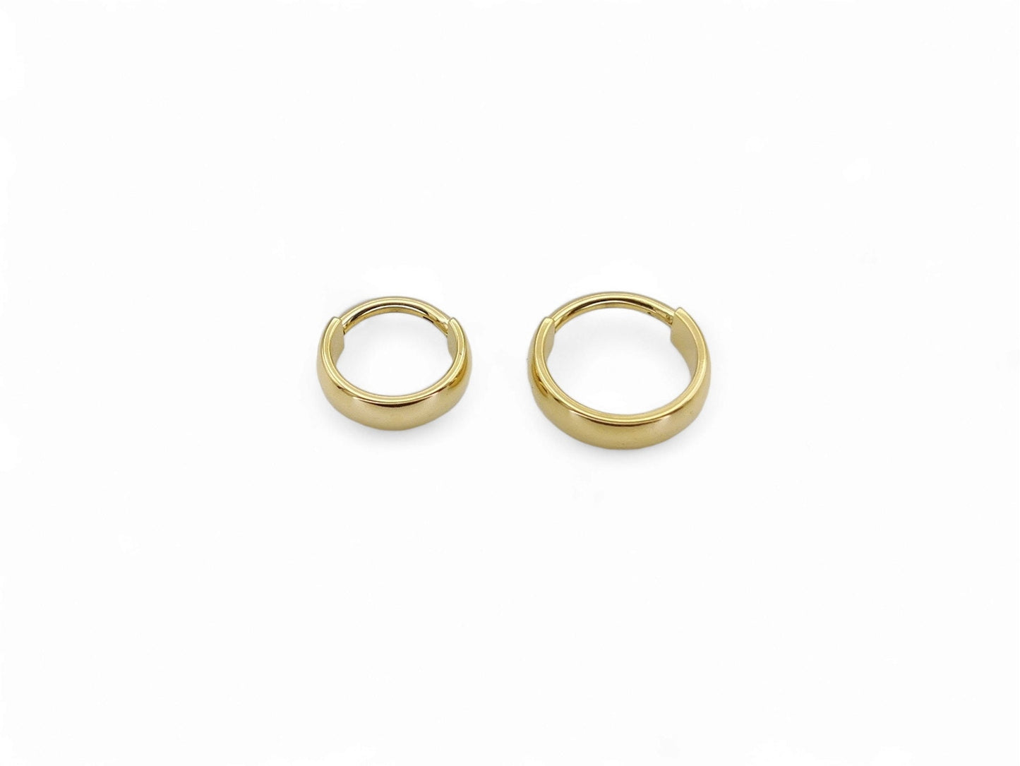 Titanium gold band clicker ring 1.2mm/16g, 8mm-10mm diameter