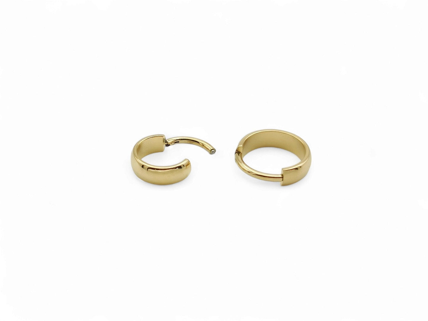 Titanium gold band clicker ring 1.2mm/16g, 8mm-10mm diameter