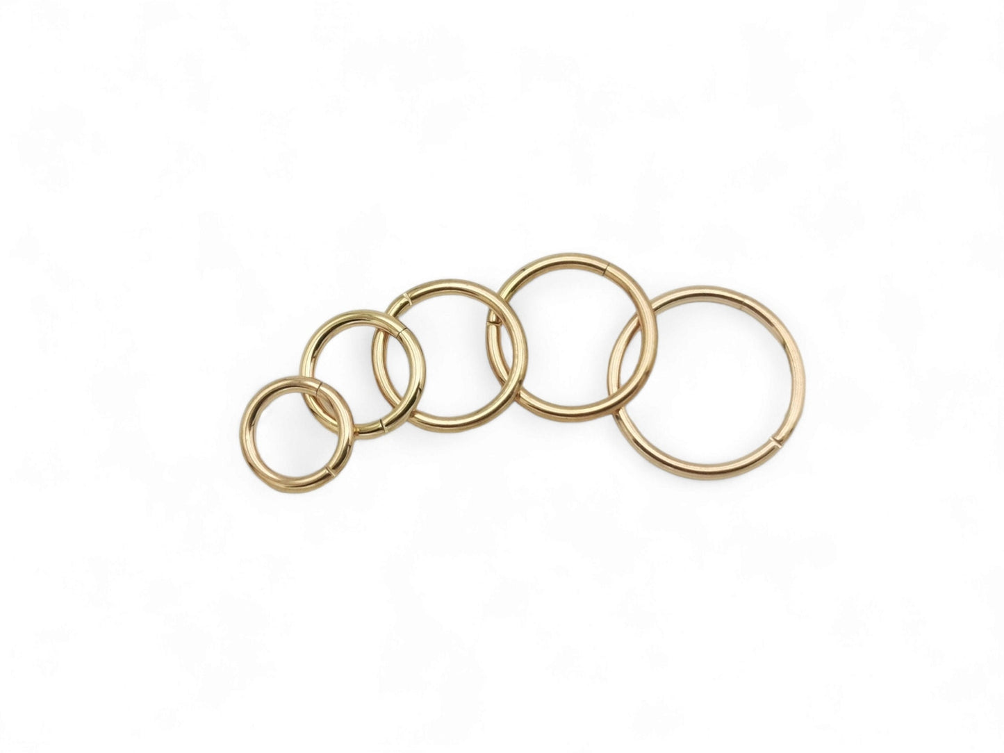 Surgical steel rose gold clicker ring 1.2mm/16g, 7mm-12mm diameter