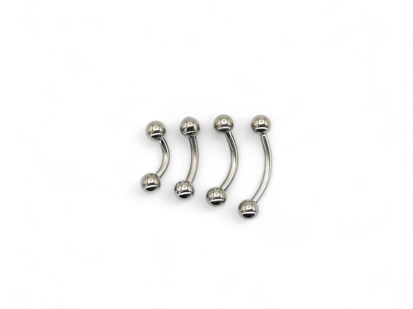 Titanium curved barbell, 1.6mm/14g x 6m-12mm length