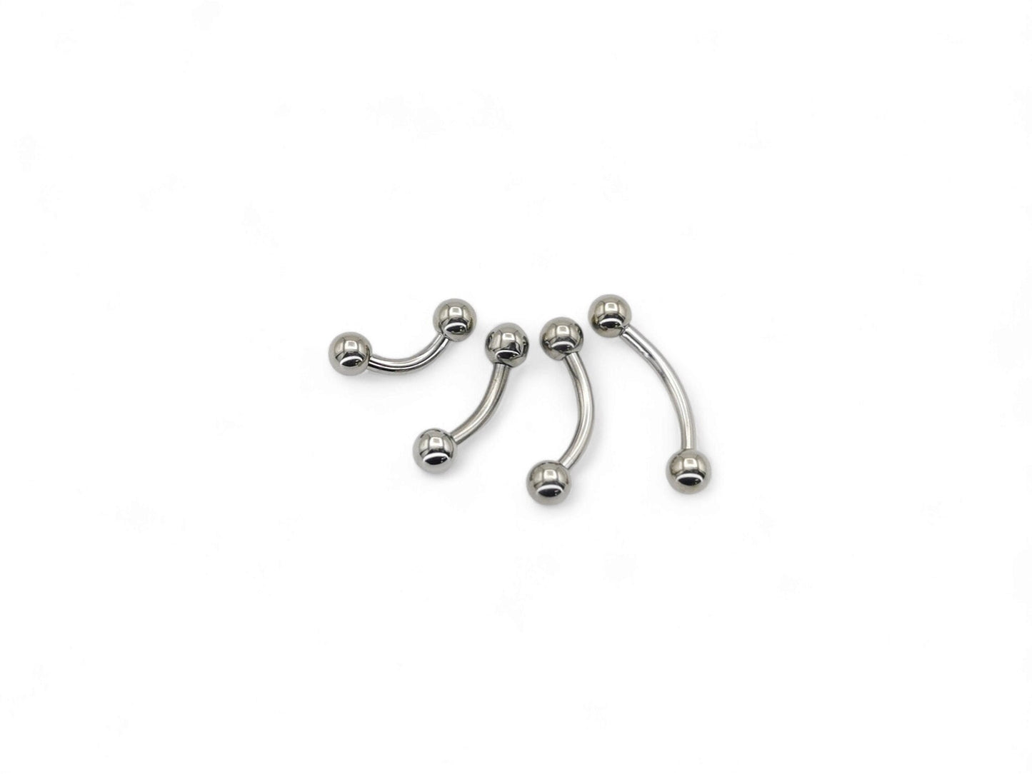 Titanium curved barbell, 1.6mm/14g x 6m-12mm length