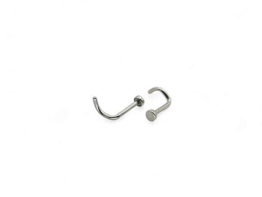 Titanium disc nose stud for 1mm/18g piercings