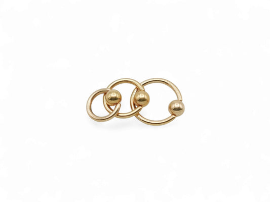 Rose gold surgical steel BCR, 1.2mm/16g piercings 8mm, 10mm and 12mm diameter