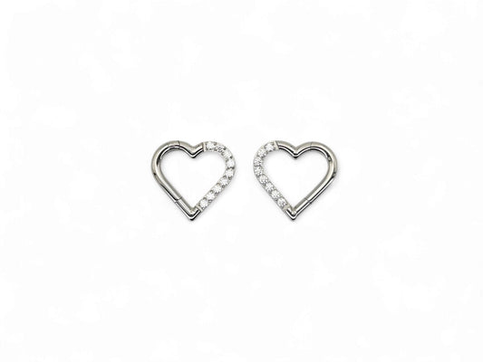 Titanium jewelled heart clicker, 1.2mm/16g