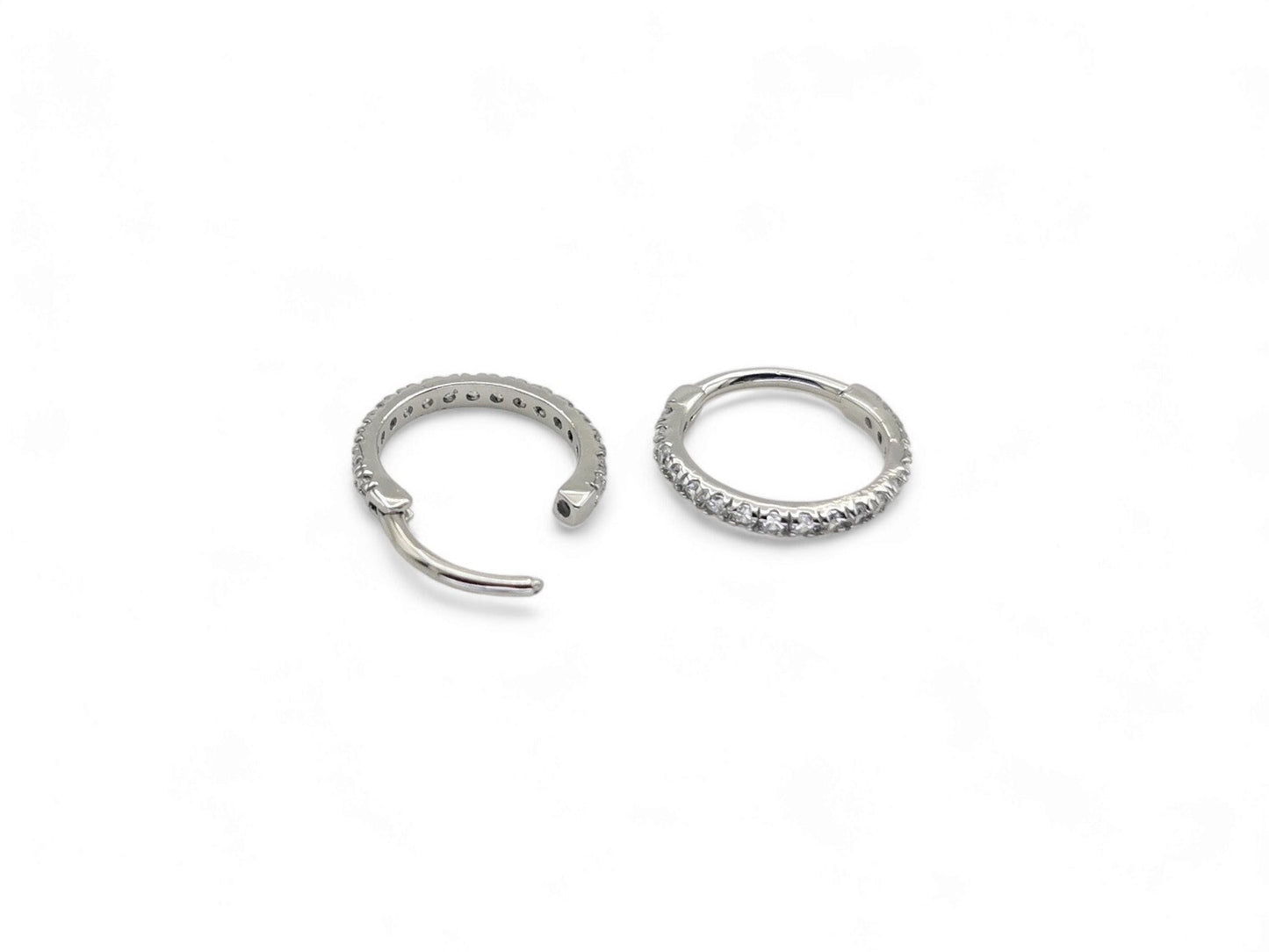 Surgical steel jewelled clicker ring, 1.2mm/16g, 12mm diameter