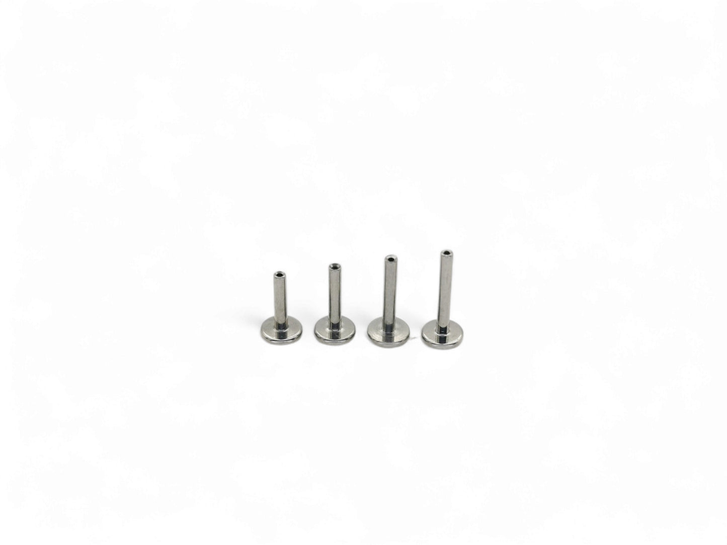 Titanium push fit stud without attachment, 1mm/18g, 1.2mm/16g, 6mm-9mm length