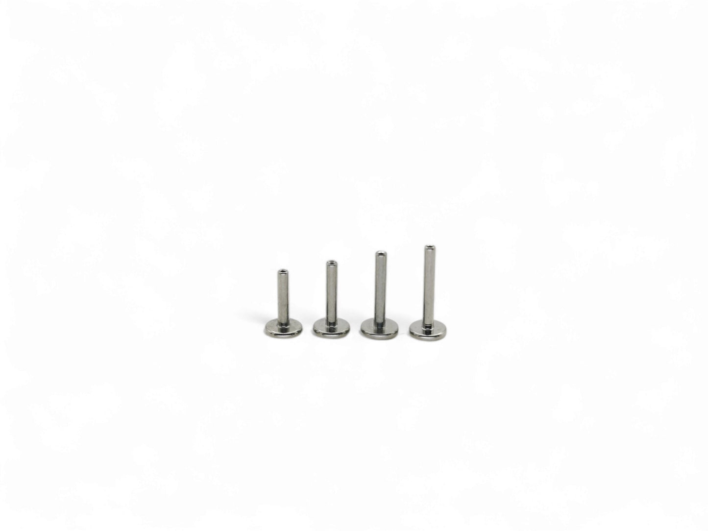 Titanium push fit stud without attachment, 1mm/18g, 1.2mm/16g, 6mm-9mm length