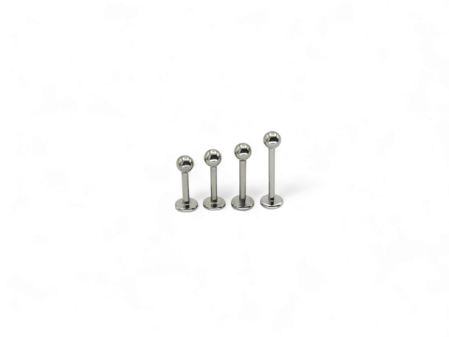 Titanium push fit ball stud, 1.2mm/16g, 6mm-9mm length