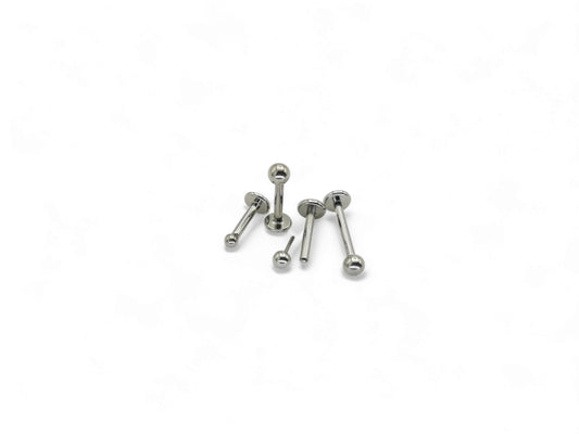 Titanium push fit ball stud, 1.2mm/16g, 6mm-9mm length