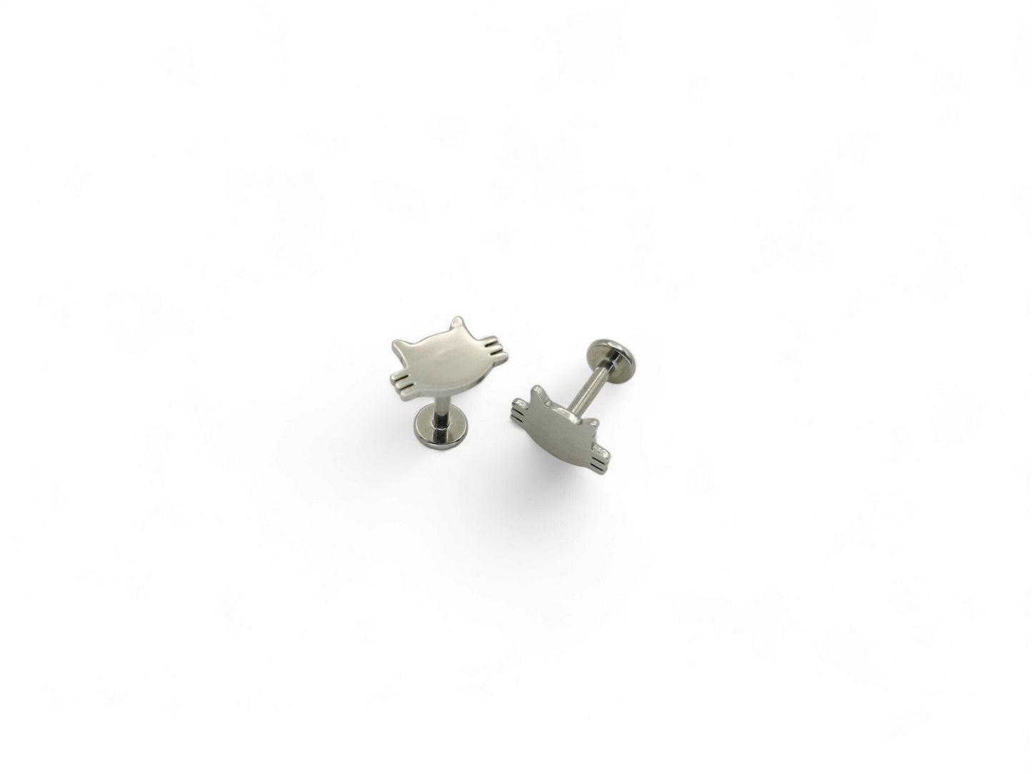 Titanium cat threadless stud, 1.2mm/18g, 6mm-8mm length