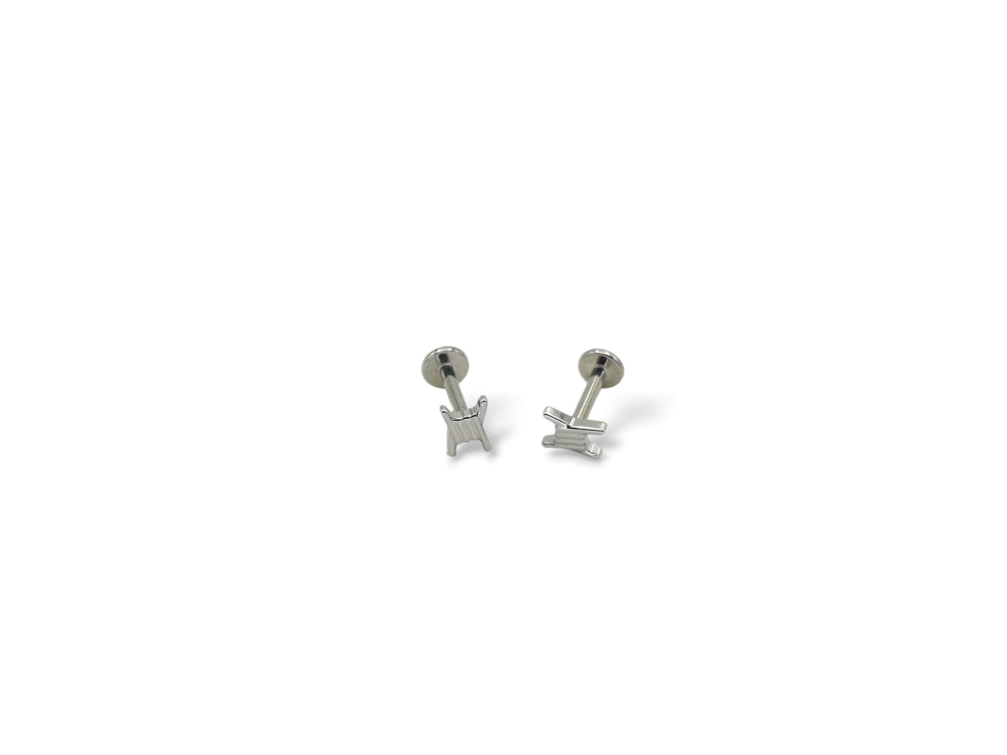 Titanium barb wire threadless stud, 1.2mm/18g, 6mm-8mm