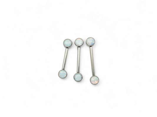 Titanium nipple bar for 1.6mm/14g piercings