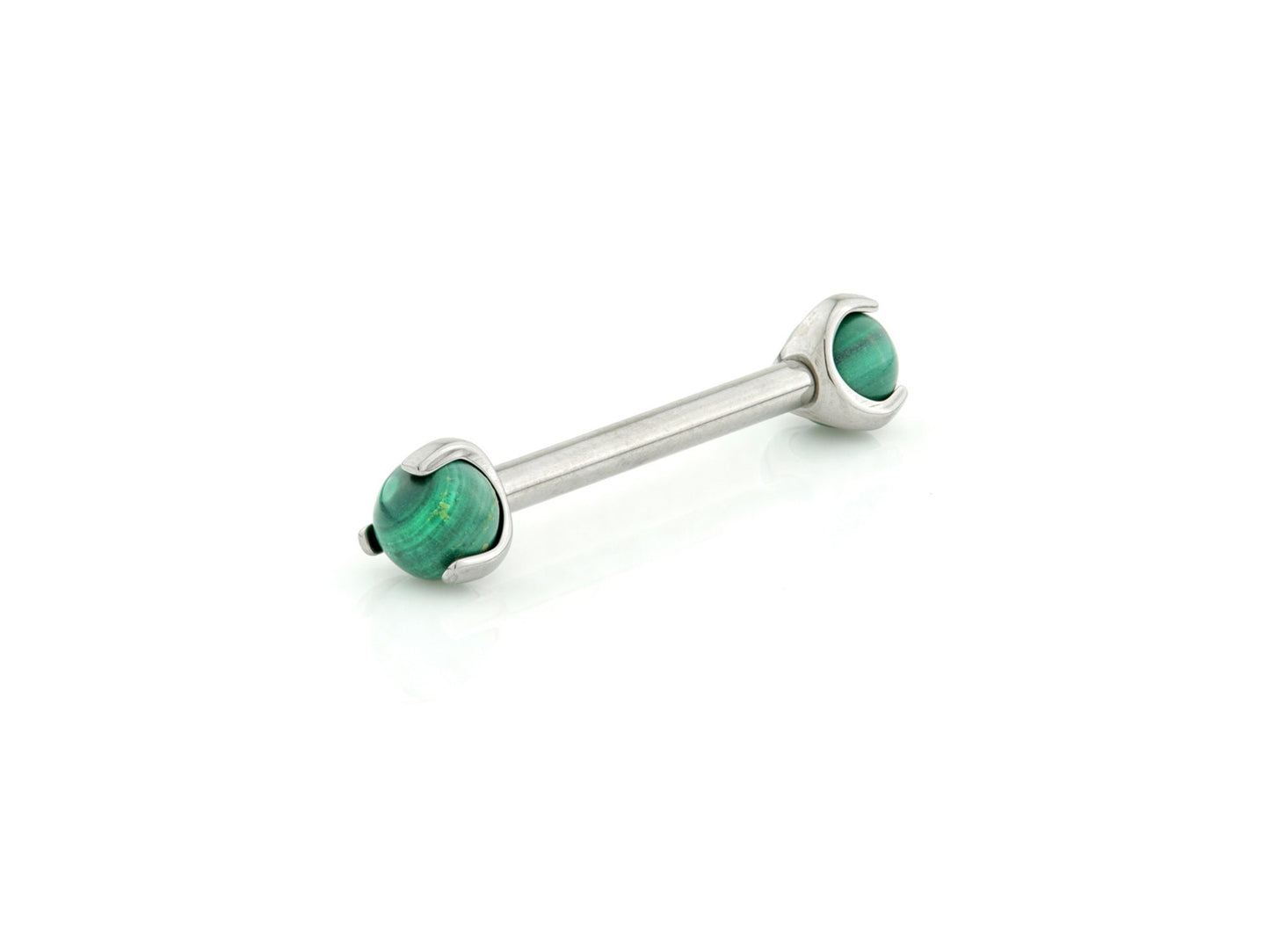 Jewelled titanium barbell 1.6mm/14g, 12mm, 14mm and 16mm length