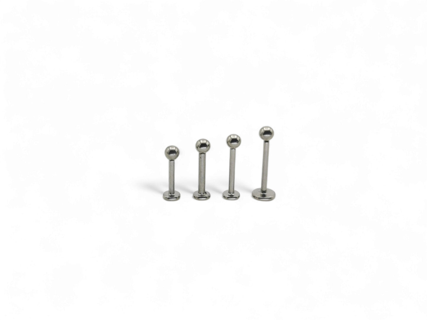 Titanium push fit mini ball stud, 1mm/18g, 6mm-9mm length