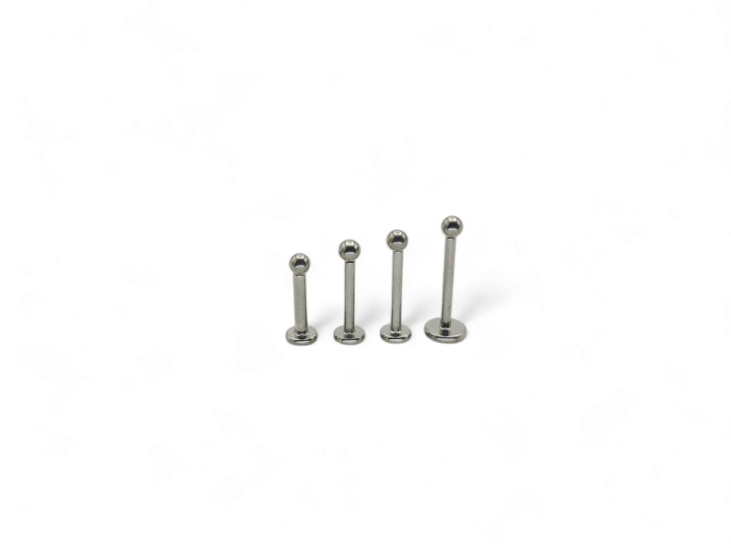 Titanium push fit mini ball stud, 1mm/18g, 6mm-9mm length