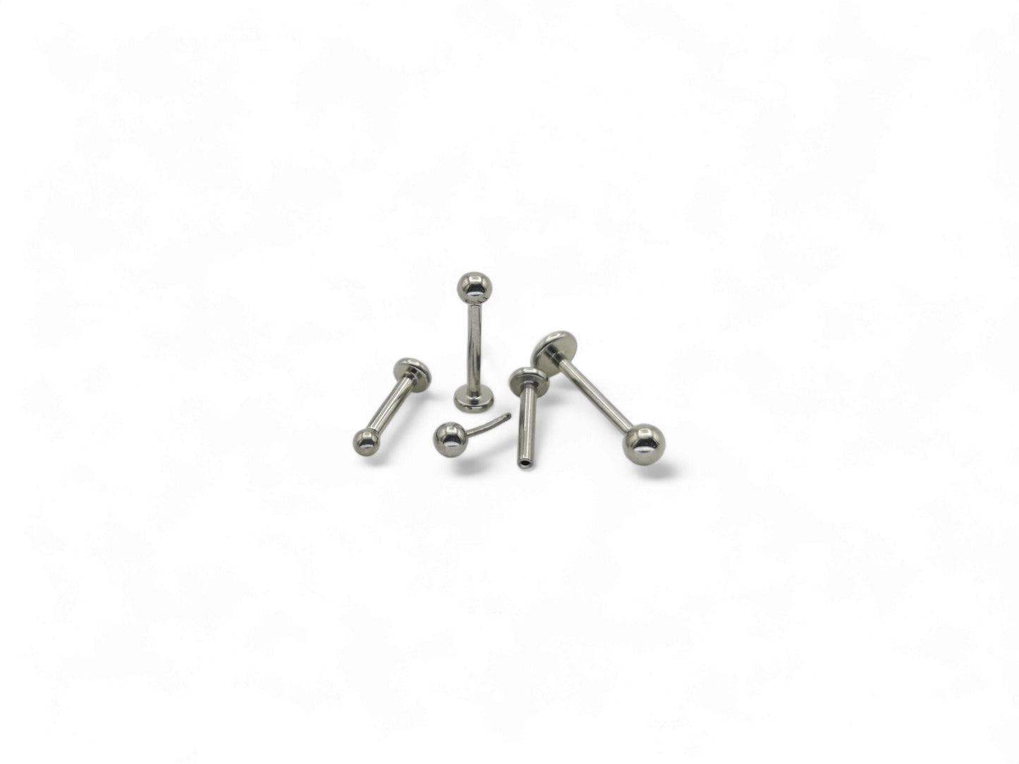 Titanium push fit mini ball stud, 1mm/18g, 6mm-9mm length