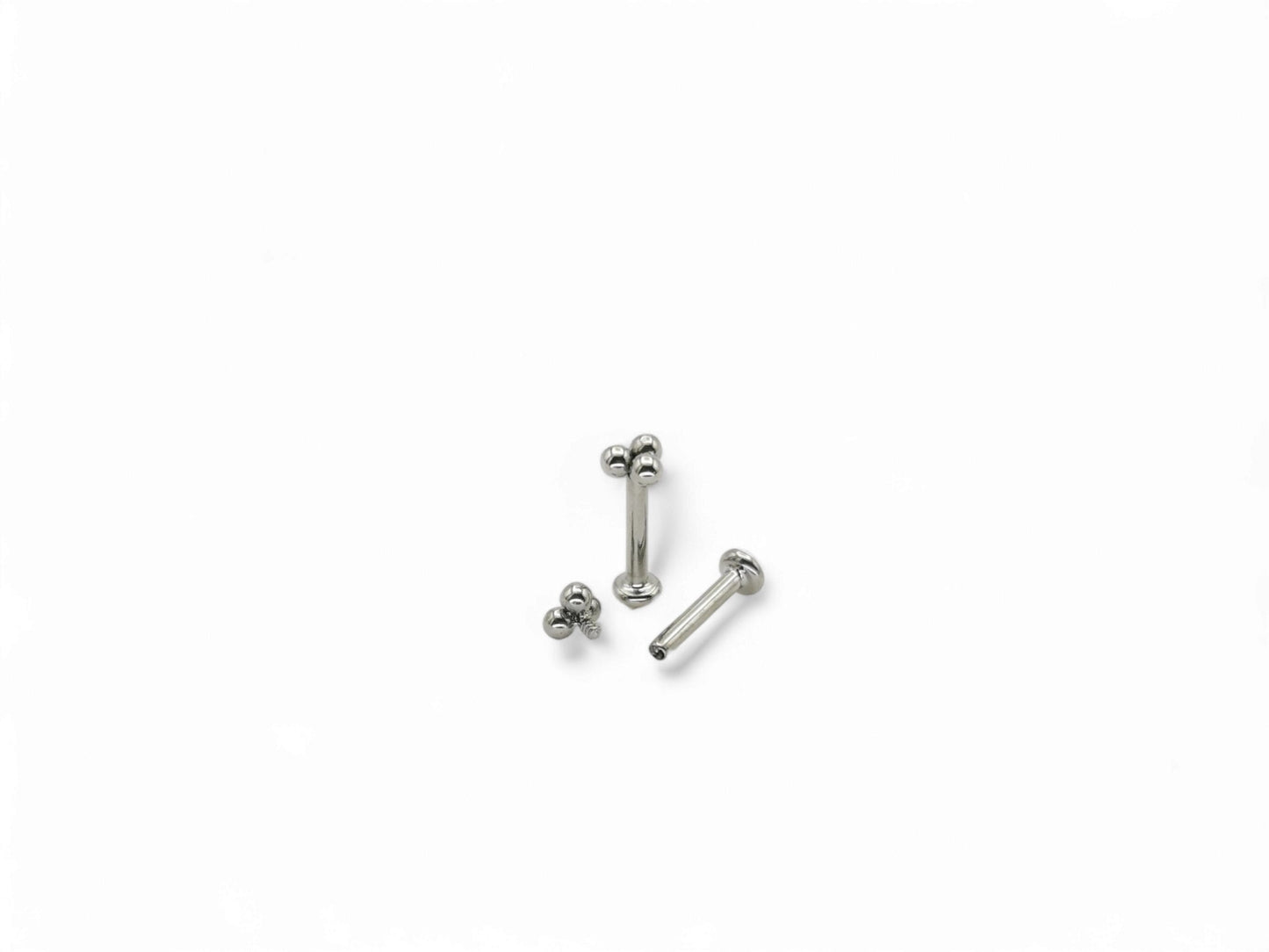 Titanium threaded trinity stud 1.2mm/16g, 6mm-8mm length