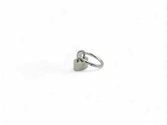 Titanium padlock charm for clicker rings