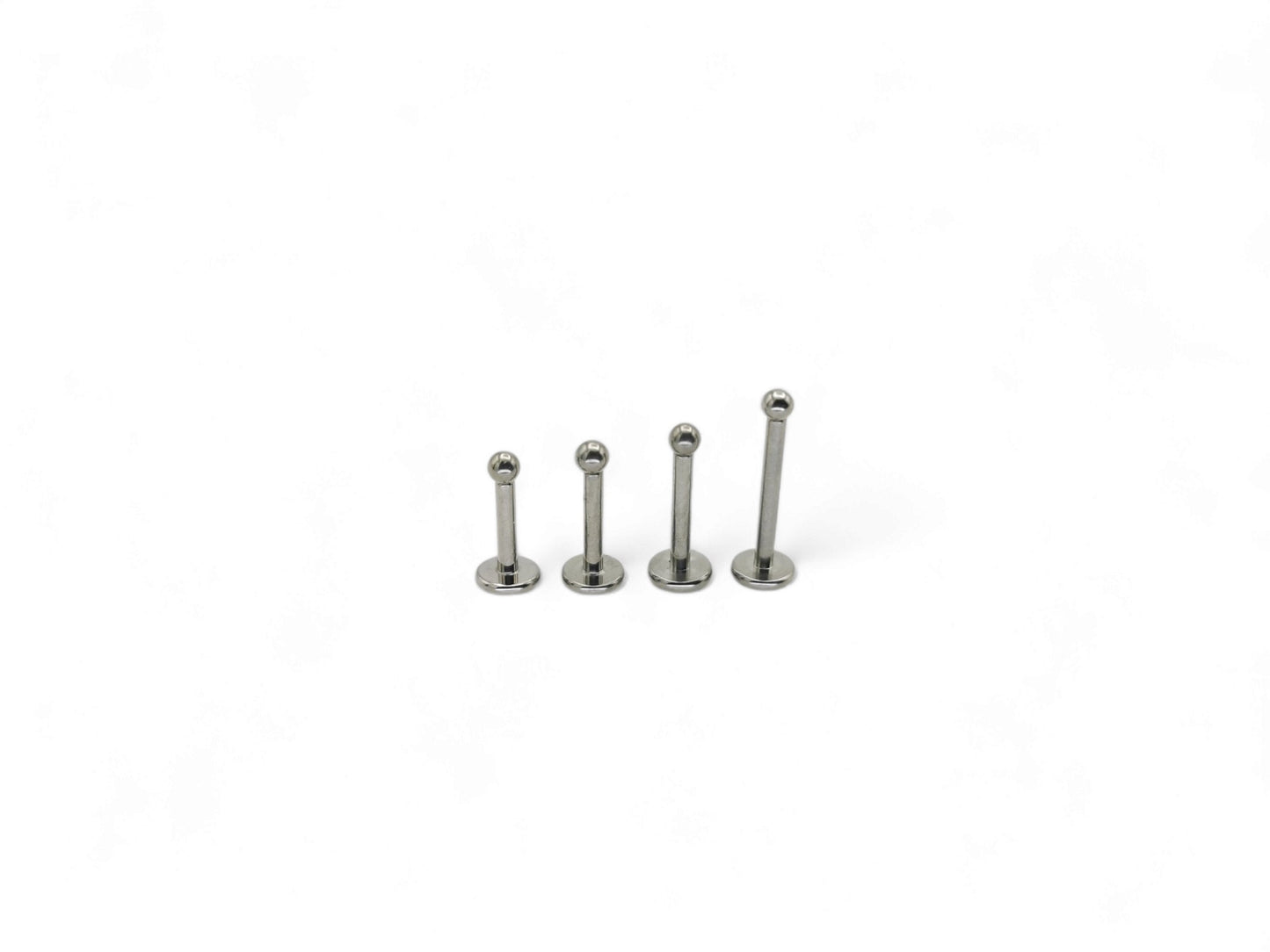 Titanium push fit ball stud, 1.2mm/16g, 6mm-9mm length