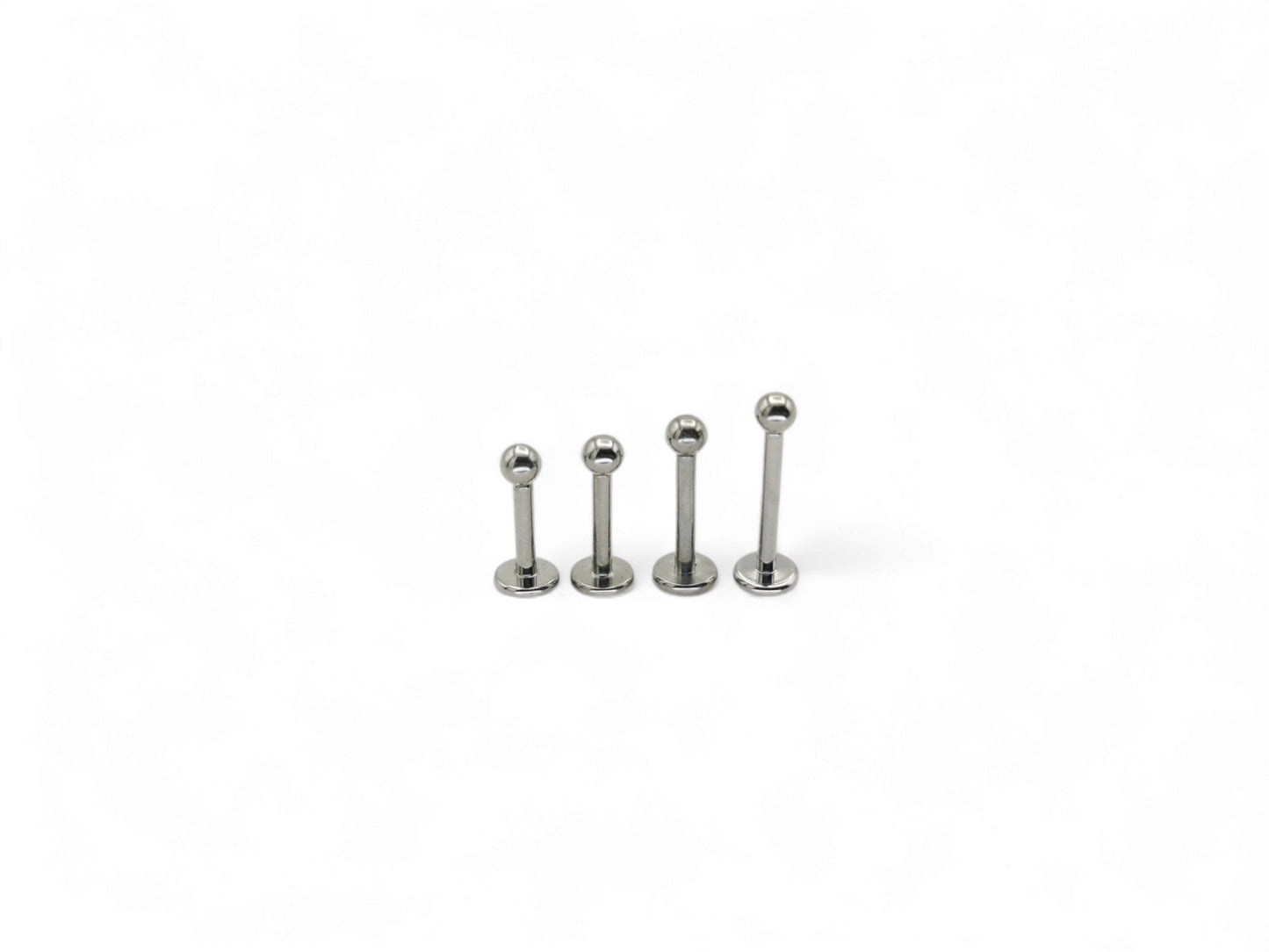 Titanium push fit ball stud, 1.2mm/16g, 6mm-9mm length