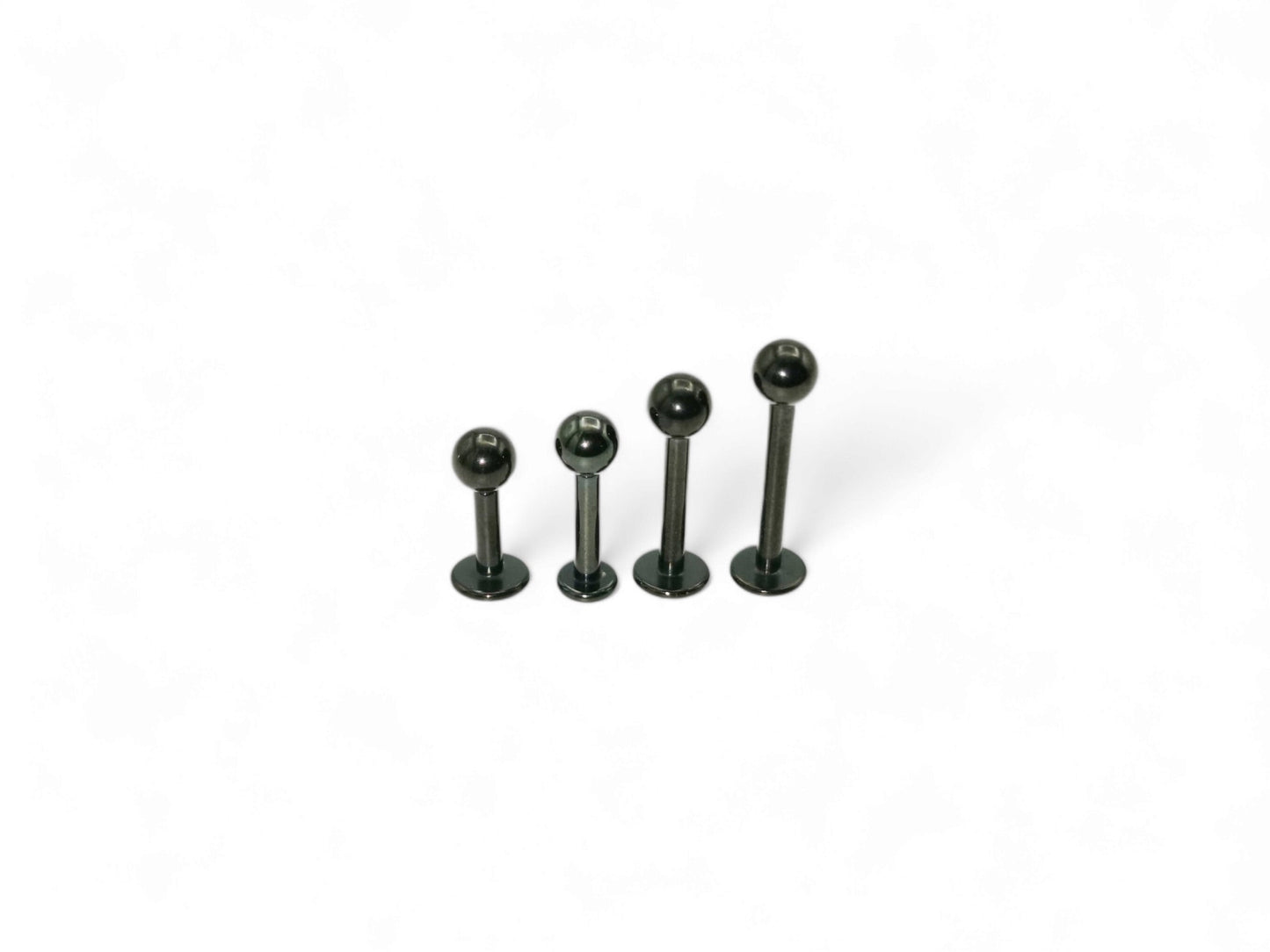 Titanium black threaded stud 1.6mm/14g, 6mm-12mm length