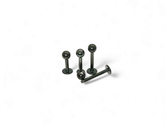 Titanium black threaded stud 1.6mm/14g, 6mm-12mm length