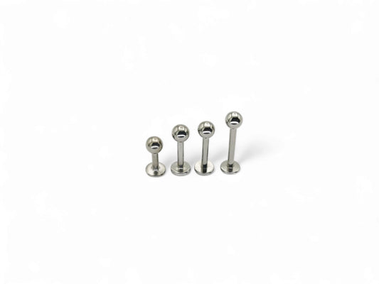 Titanium threaded stud, 1.6mm/14g, 6mm-12mm length