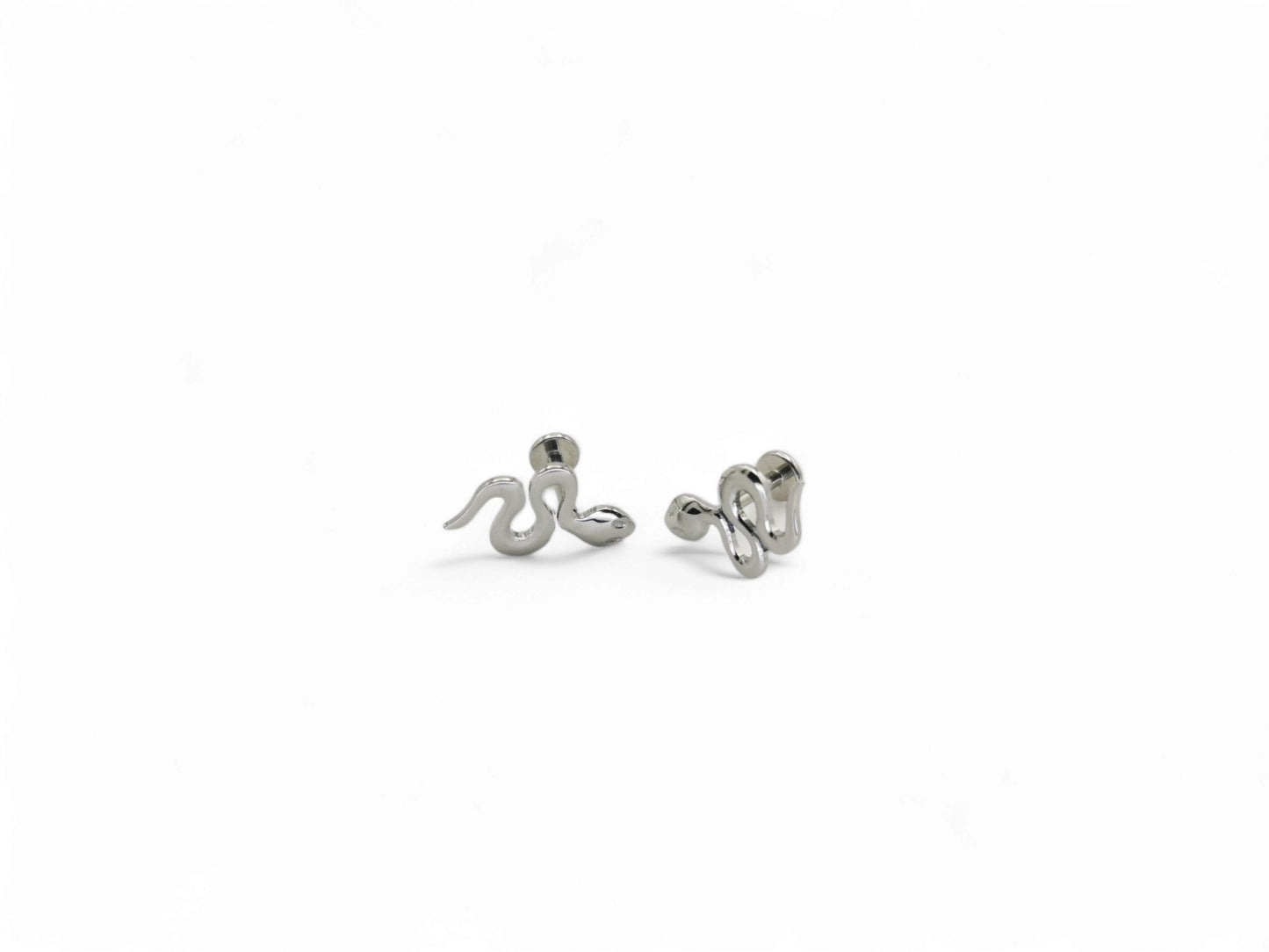 Titanium snake threadless stud 1mm/18g, 1.2mm/16g, 6mm-8mm length