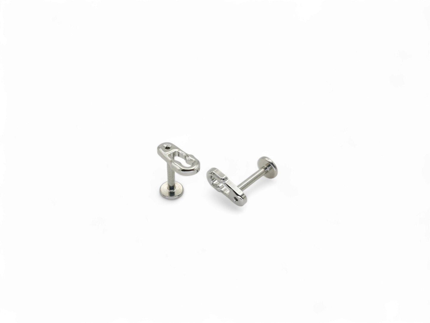 Titanium safety pin threadless stud, 1.2mm/18g, 6mm-8mm length