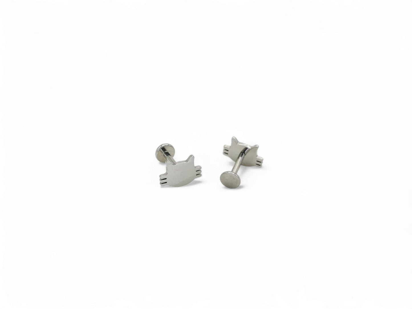 Titanium cat threadless stud, 1.2mm/18g, 6mm-8mm length