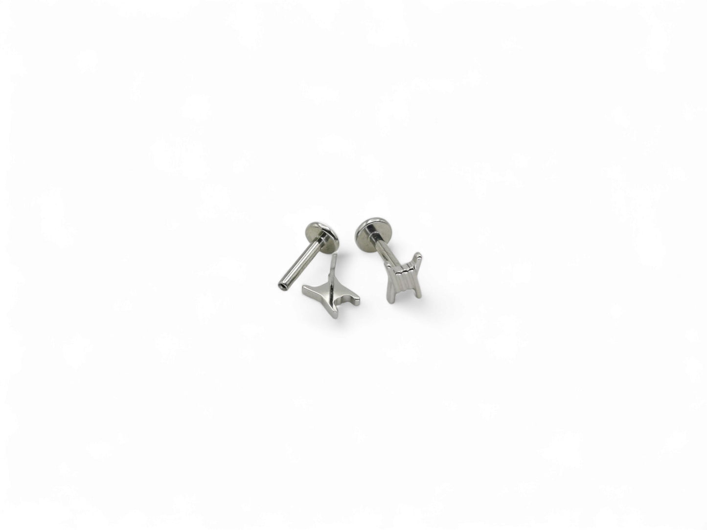 Titanium barb wire threadless stud, 1.2mm/18g, 6mm-8mm